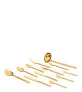 Herdmar 123-Piece Gold Stainless Steel Sobor Cutlery Set